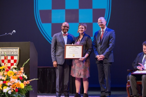 Dr. Kristin Bezio receives the Distinguished Educator Award
